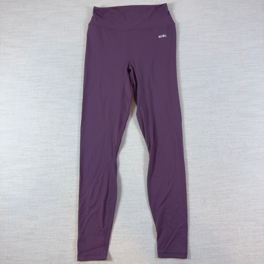 AYBL Womens Purple High Waisted Training Leggings Size Large